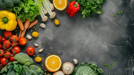 Variety of fresh,healthy nutrition, anti-inflammatory diet