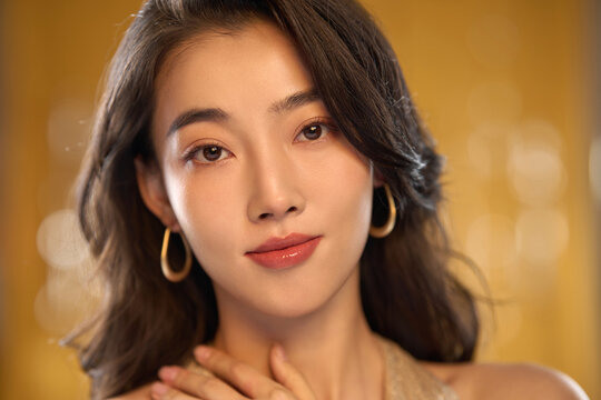 Portrait of Young Beauty Makeup and Beauty
