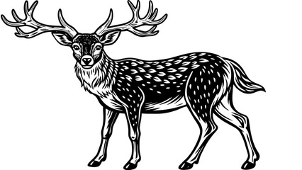 silhouette of a deer vector illustration