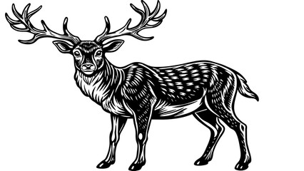 silhouette of a deer vector illustration