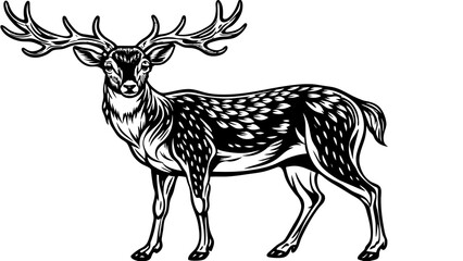 silhouette of a deer vector illustration