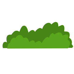 Collection of cartoon bushes,green color.Set of isolated vector illustration design elements