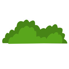 Collection of cartoon bushes,green color.Set of isolated vector illustration design elements