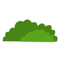 Collection of cartoon bushes,green color.Set of isolated vector illustration design elements