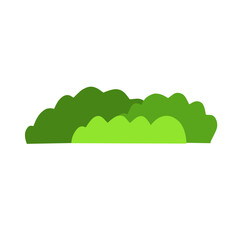 Collection of cartoon bushes,green color.Set of isolated vector illustration design elements