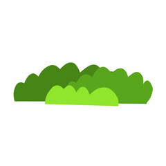 Collection of cartoon bushes,green color.Set of isolated vector illustration design elements
