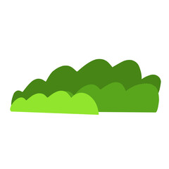 Collection of cartoon bushes,green color.Set of isolated vector illustration design elements