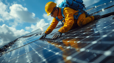Vers un avenir éco-énergétique, pose panneaux solaires, énergie renouvelable