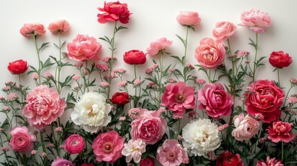 Colorful Flowers Hanging on a Wall