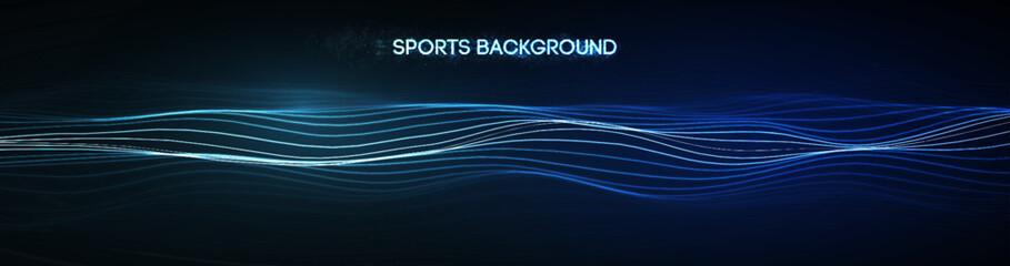 Dynamic blue lines abstract sports background vector. - 765714169