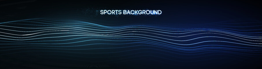 Dynamic blue lines abstract sports background vector. - 765714306