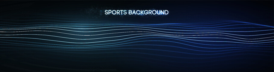 Dynamic blue lines abstract sports background vector. - 765714538