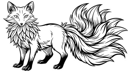 a fox vector illustration