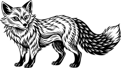 a fox vector illustration