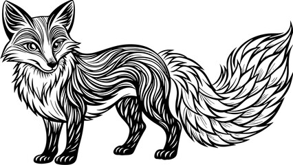 Fototapeta premium a fox vector illustration