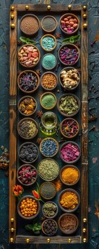 Design a vibrant and eye-catching image showcasing various holistic healing practices, such as acupuncture, meditation, herbal remedies, and yoga Include elements that symbolize balance