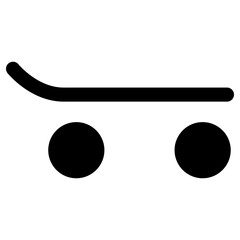 skateboard icon, simple vector design - obrazy, fototapety, plakaty