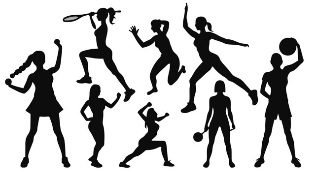 "Gym Silhouette Collection: Vector Set for Fitness Enthusiasts"