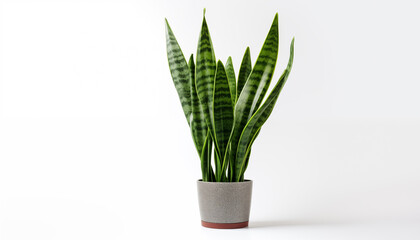 A Snake Plant Sansevieria known for its tall upright