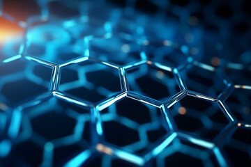 Obraz premium Futuristic glowing digital abstract network.