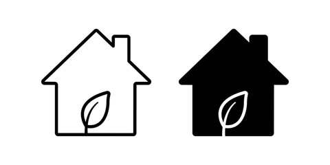 Green Home icon. for mobile concept and web design. vector illustration