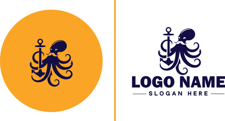Anchor logo icon vector for Ship Yacht Luxury marine anchor icon logo template