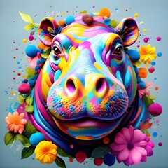 Colorful Hippo