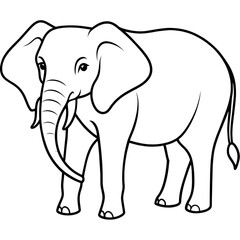 elephant cartoon isolated on white