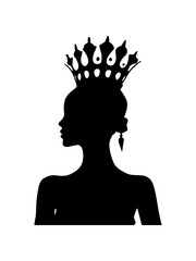 queen silhouette, princess, luxury, fashion, design, girl, silhouette vector, jubilee, her majesty, the queen, kingdom,  royal, queen, 