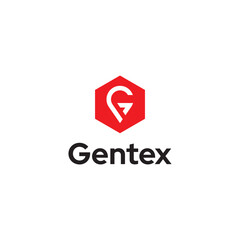 g letter pin map hexagon location logo for company