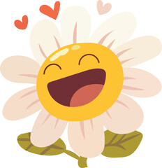 Flower leaves summer card elements spring illustration