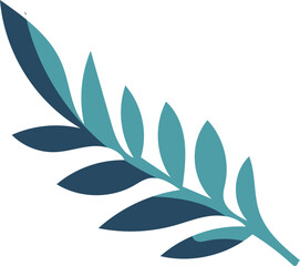 Flower leaves summer card elements spring illustration