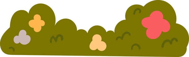 Summer gardening flowers at home nature cute vector illustration