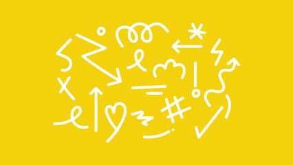 Hand Drawn Set Of Icons, Doodle Hand Drawn Icons Illustration