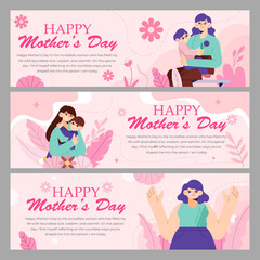 Mother Day in Pink background