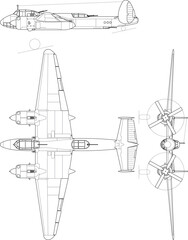 Tupolev_Tu-2-svg vector file.eps