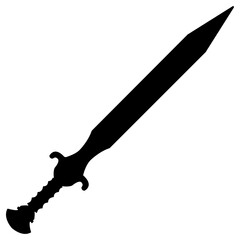 sword icon, simple vector design