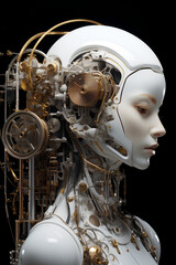 Fototapeta premium Futurist Energetic Abstracted Art of City at Dawn