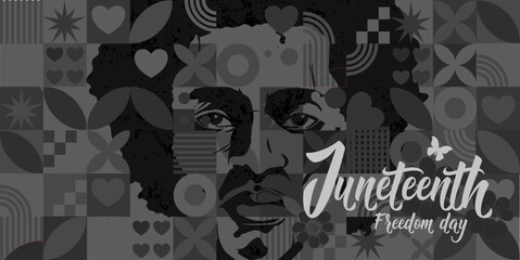 Juneteenth banner. Freedom day. Juneteenth Independence Day. - obrazy, fototapety, plakaty