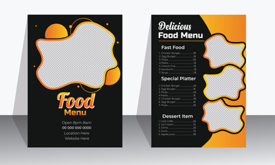 Restaurant Menu Design.
