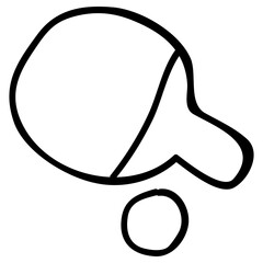 table tennis icon, simple vector design