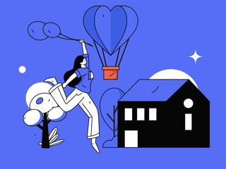 Holiday travel travel characters internet background vector hand drawn illustration
