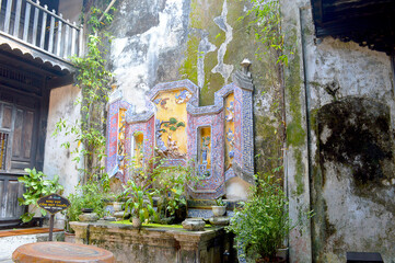 The 'sky yard'  in Quan Than's house in Hoi An, Vietnam