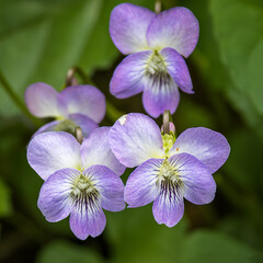 Missouri Violet, Viola missouriensis, in Spring