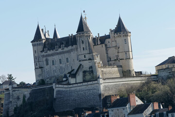 Fototapeta na wymiar Château de Saumur, monument historique classé au patrimoine - Maine et Loire - France