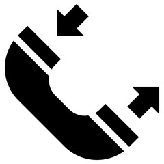 telephone icon, simple vector design