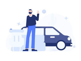 Holiday travel travel characters internet background vector hand drawn illustration
