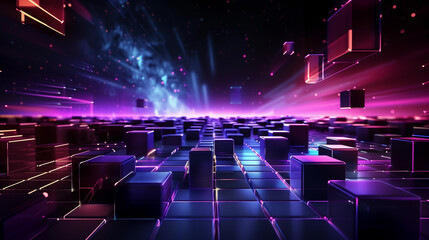 Abstract background in digital format, ideal for depicting a wide range of applications, including network capabilities, technological processes, digital storage, science, education