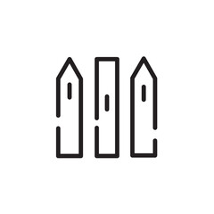 Timber Work Tools Line Icon