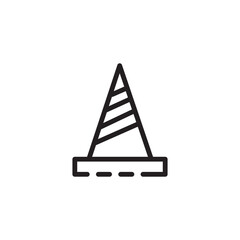 Traffic Cone Work Line Icon